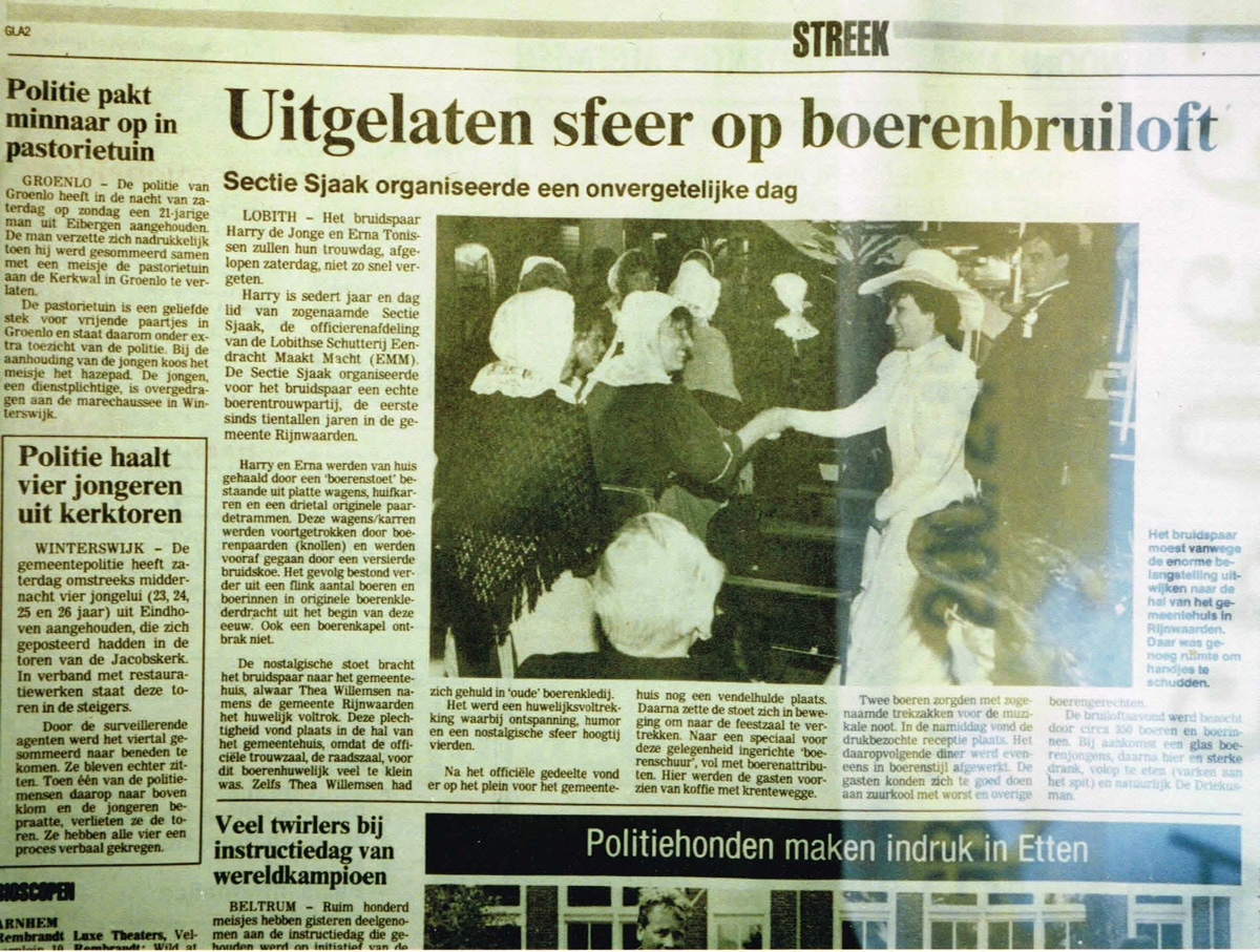 Boerenbruiloft 1990.