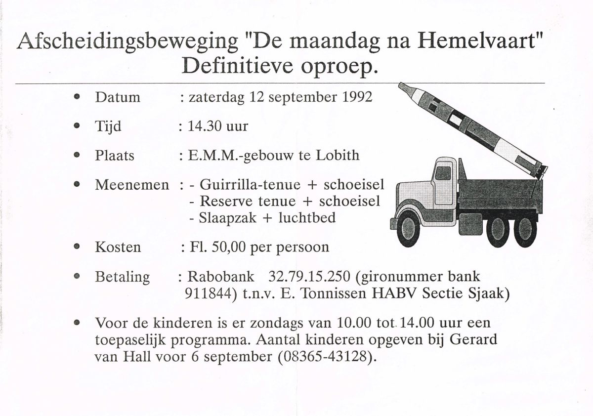 Guerilla-feest 12 en 13 september 1992.